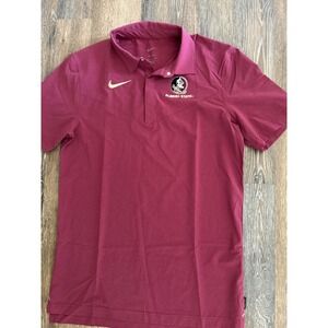 Nike Dri-FIT Florida State Seminoles On-Field Polo Shirt Mens Small Garnet FSU